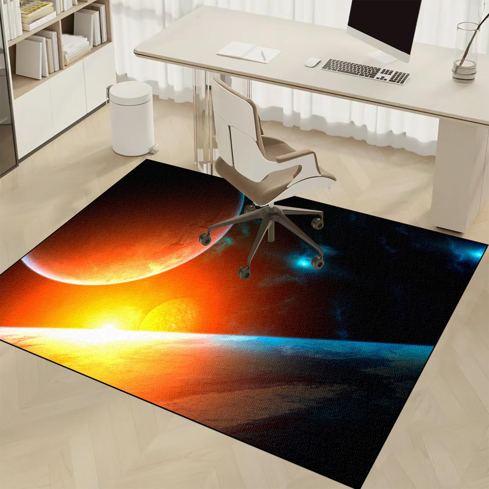 Dywan Krzesło Gamingowe, Ochraniacz Podłogi Wózki Inwalidzkie Biuro, Mata Ochronna Na Podłogi, Antypoślizgowa Mata Do Komputera Do Gier Podłogowych 120 x 140 cm