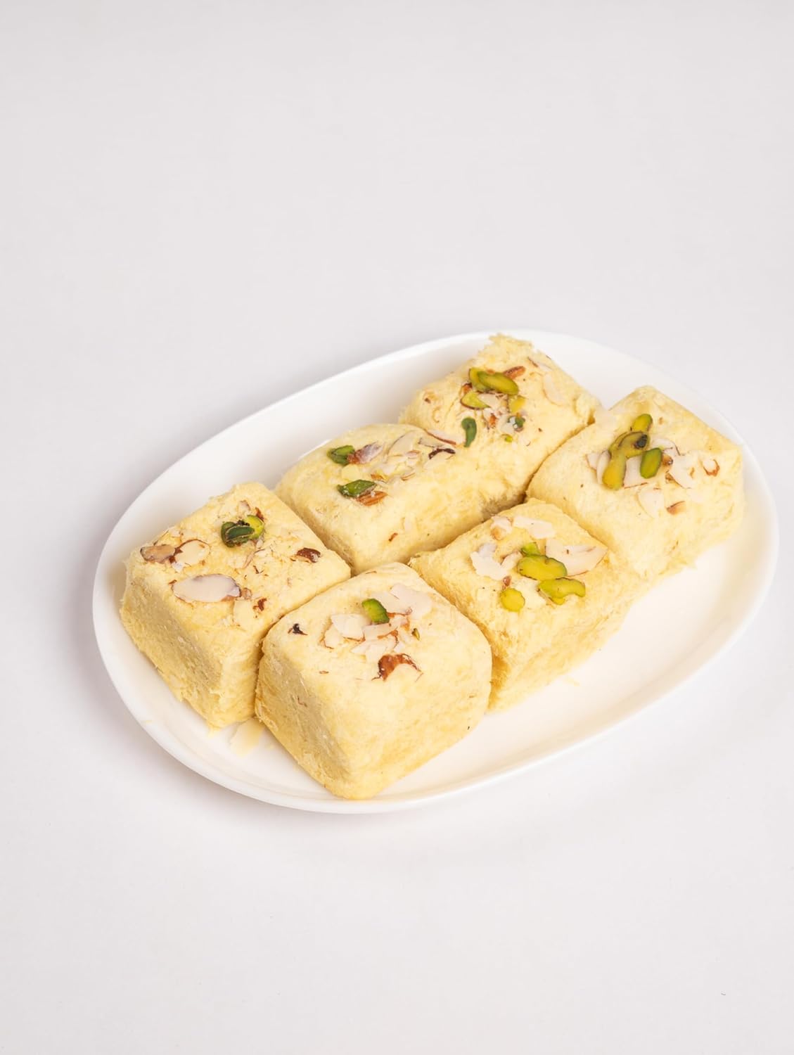 Laxmi Misthan Bhandar Sohan Papri; 400gm & Navaratna Mix 150gm Pack with Tea Light Candle