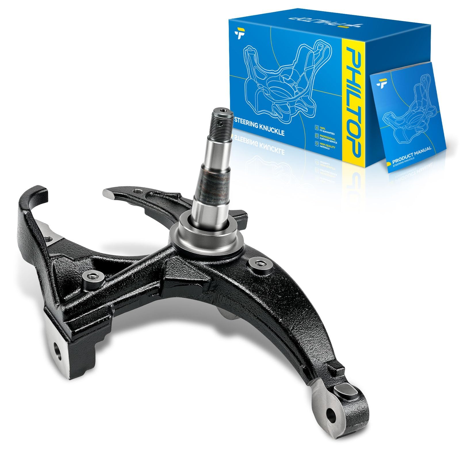 PHILTOP Front Left steering knuckle Compatible with 1983-1985 1994-2003 Chevrolet S10 RWD 2.2L, 1988-2003 Chevrolet S10 RWD 4.3L, 1991-2003 GMC Sonoma RWD 4.3L,Driver Side