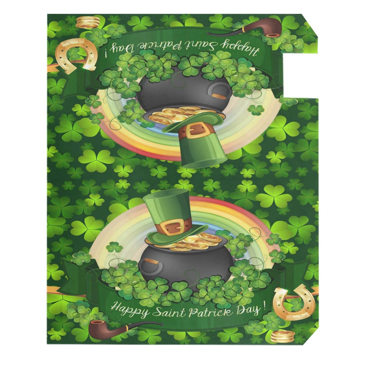 Wamika St. Patrick's Day Magnetic Mailbox Cover - Shamrock & Rainbow Design, Standard Size - View #6