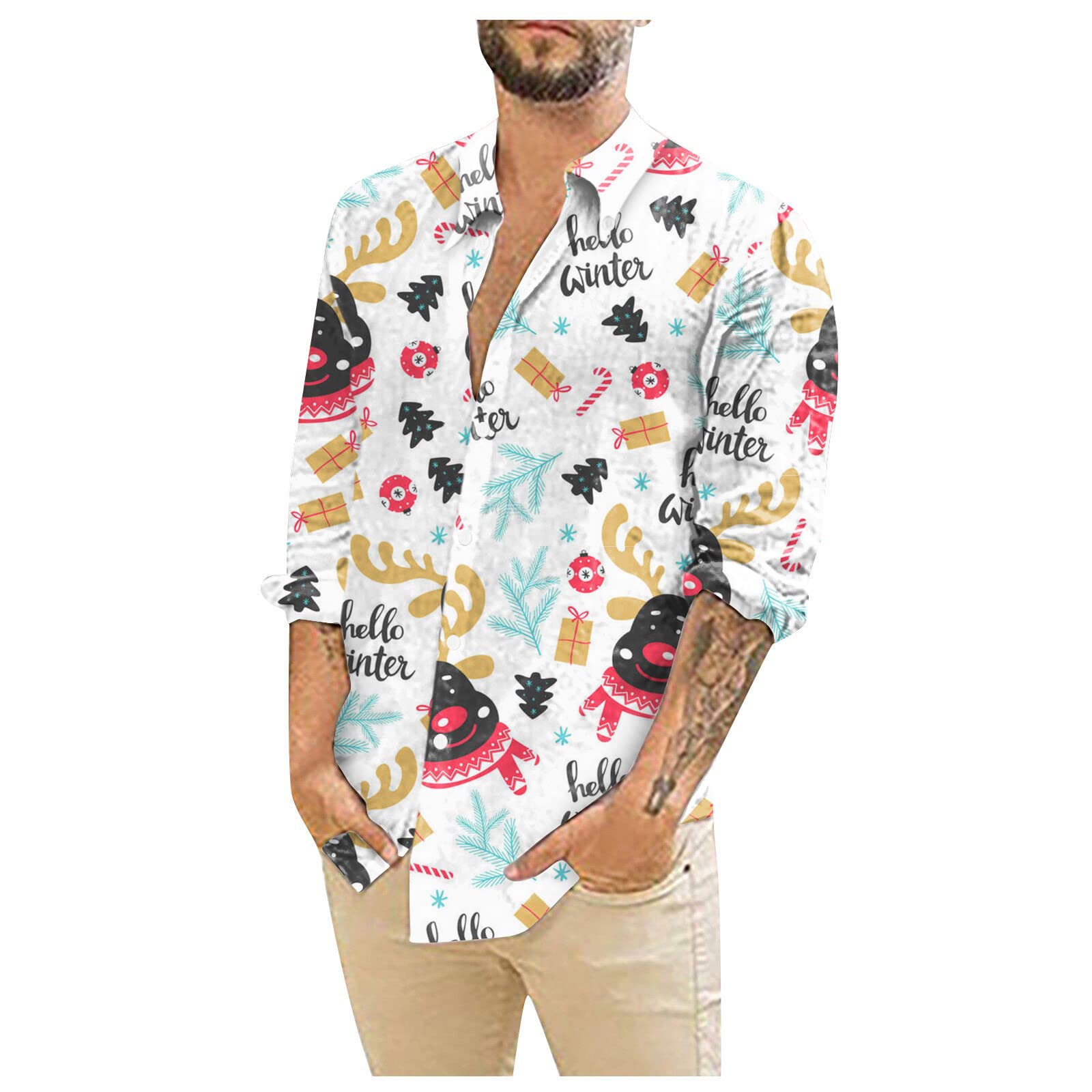 RawdahMen Full Sleeve Hemd Checkered V-Neck Dresses Tunic Tops Kwanzaas Tank Button-End Winter Shirt for Teen Boys' Strapless T-Shirt