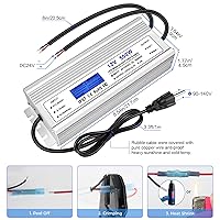 Vista 4 de Controlador LED de 500 vatios, fuente de alimentación impermeable IP67 de 12 V, CA 90-140 V a CC 12 V 41.67 A transformador de bajo voltaje