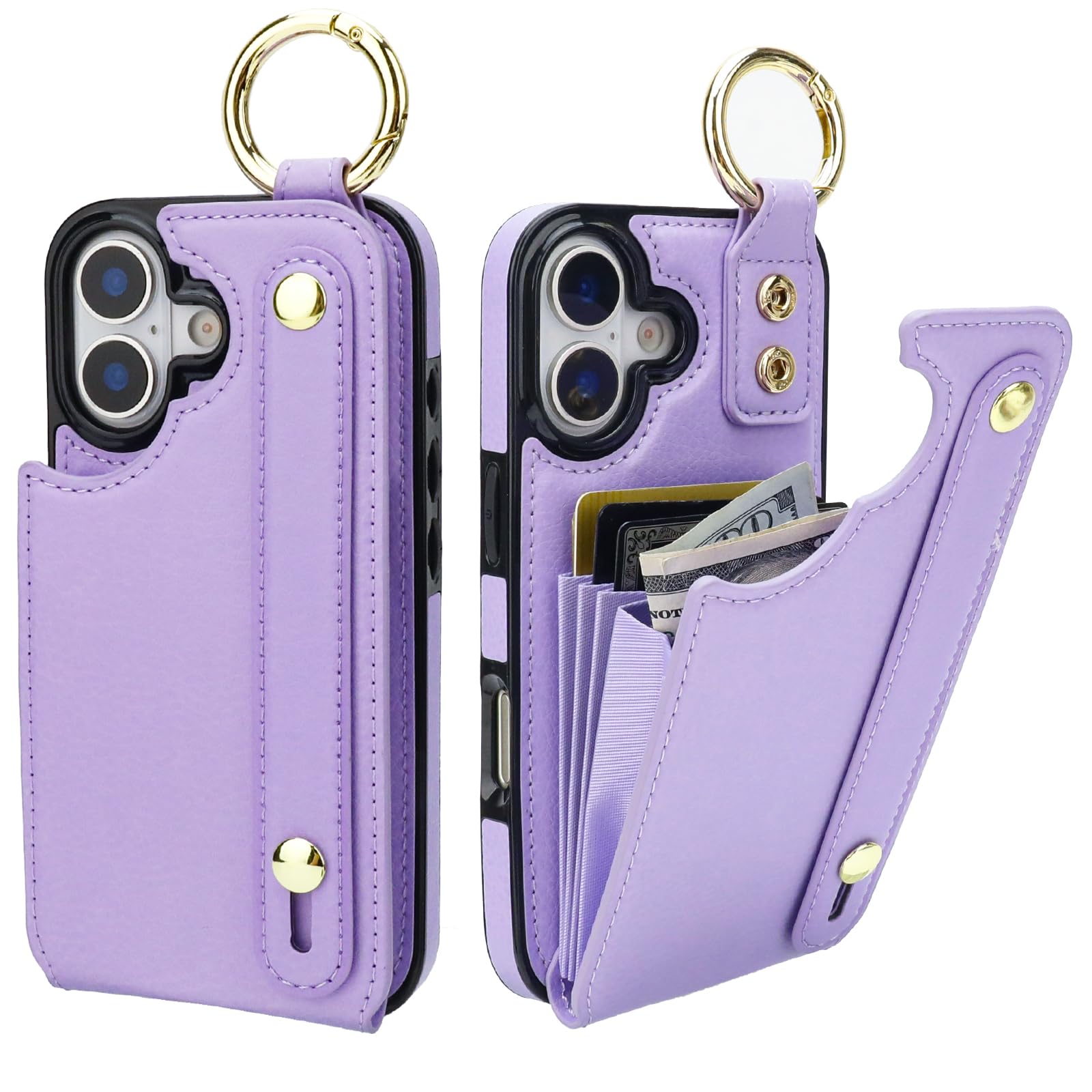 Photo 1 of Folosu Wallet Case for iPhone 17, Purple