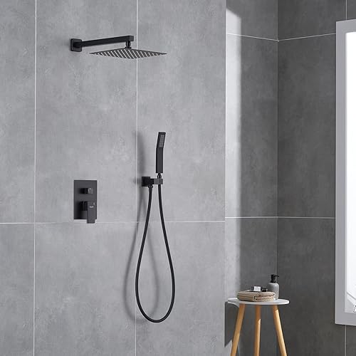 Miniatura 8 de GAJINA - Sistema de ducha, juego de grifo de ducha, sistema de ducha de lluvia con cabezal de ducha de lluvia de alta presión de 10 pulgadas con