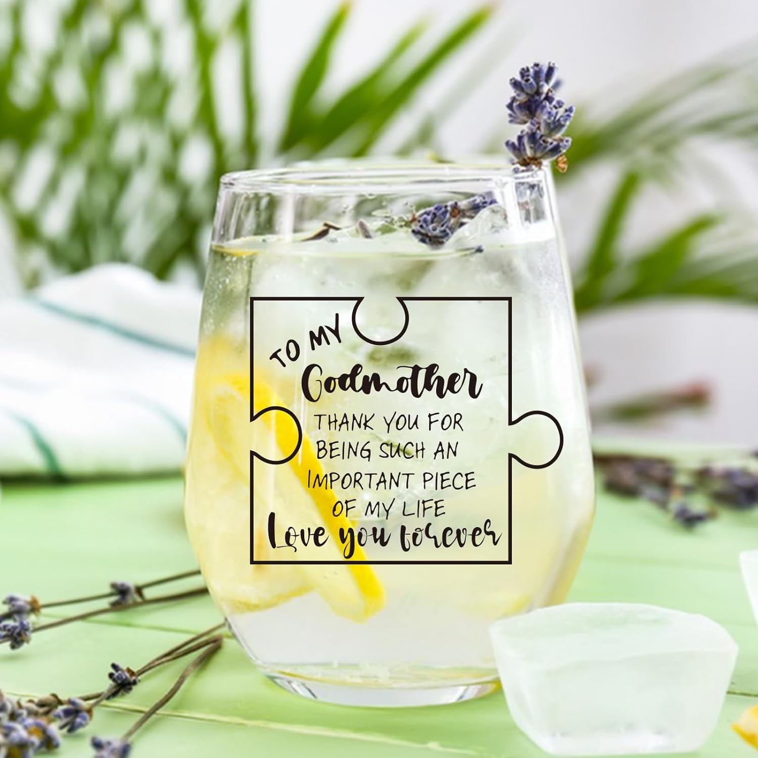 Gifts for Godmother,Christmas,Mothersday,Birthday Gifts from Godmothers,Unique Puzzle Piece Godmother Wine Glass,Such An Important Piece of My Life - Image 7