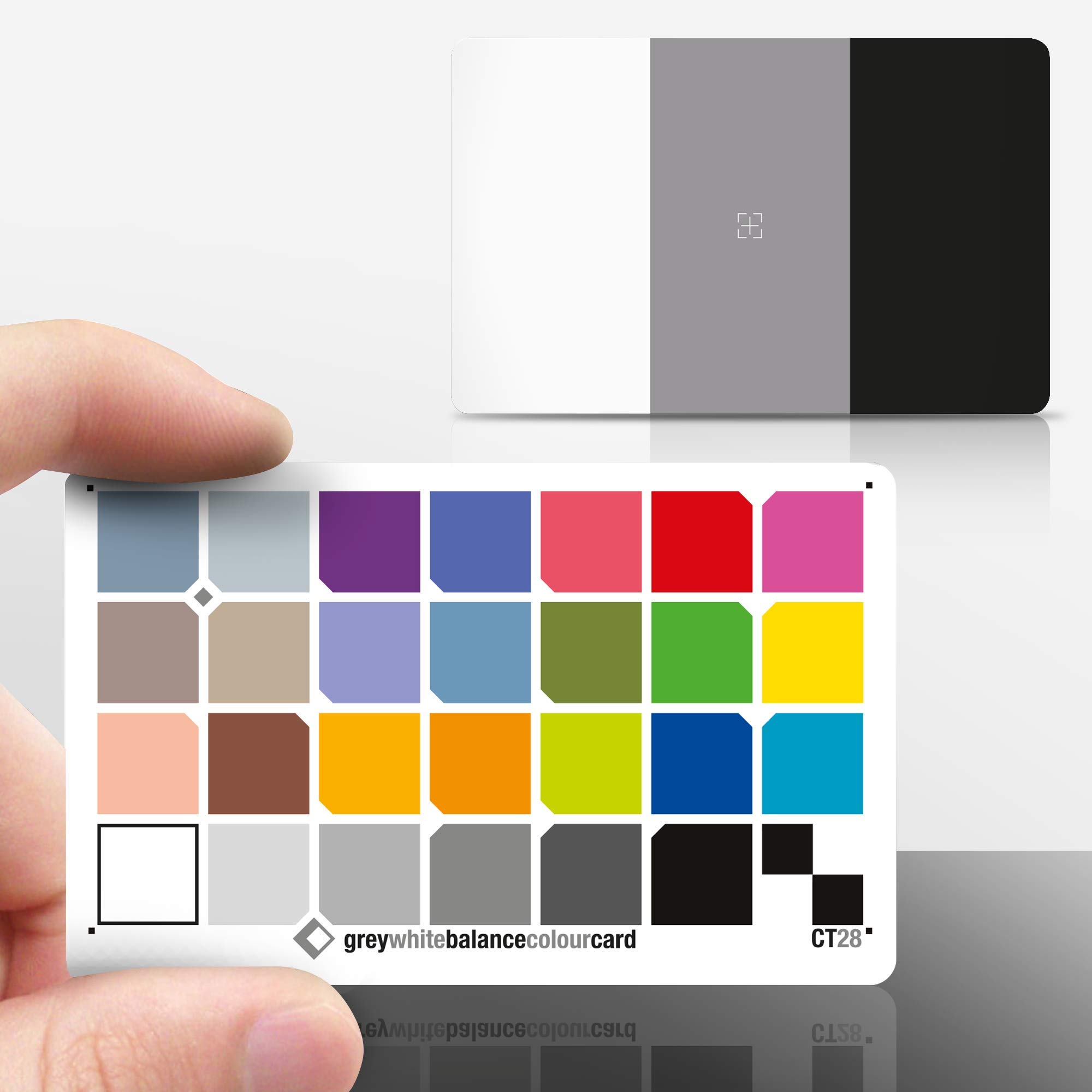 Tarjeta CT28 Color Gris para Fotógrafos y Diseñadores. Tarjeta de Crédito CT28 de 3 x 2 (86 mm x 54 mm). Tarjeta de PVC impermeable laminada mate para todas las condiciones incluyendo bajo el agua.