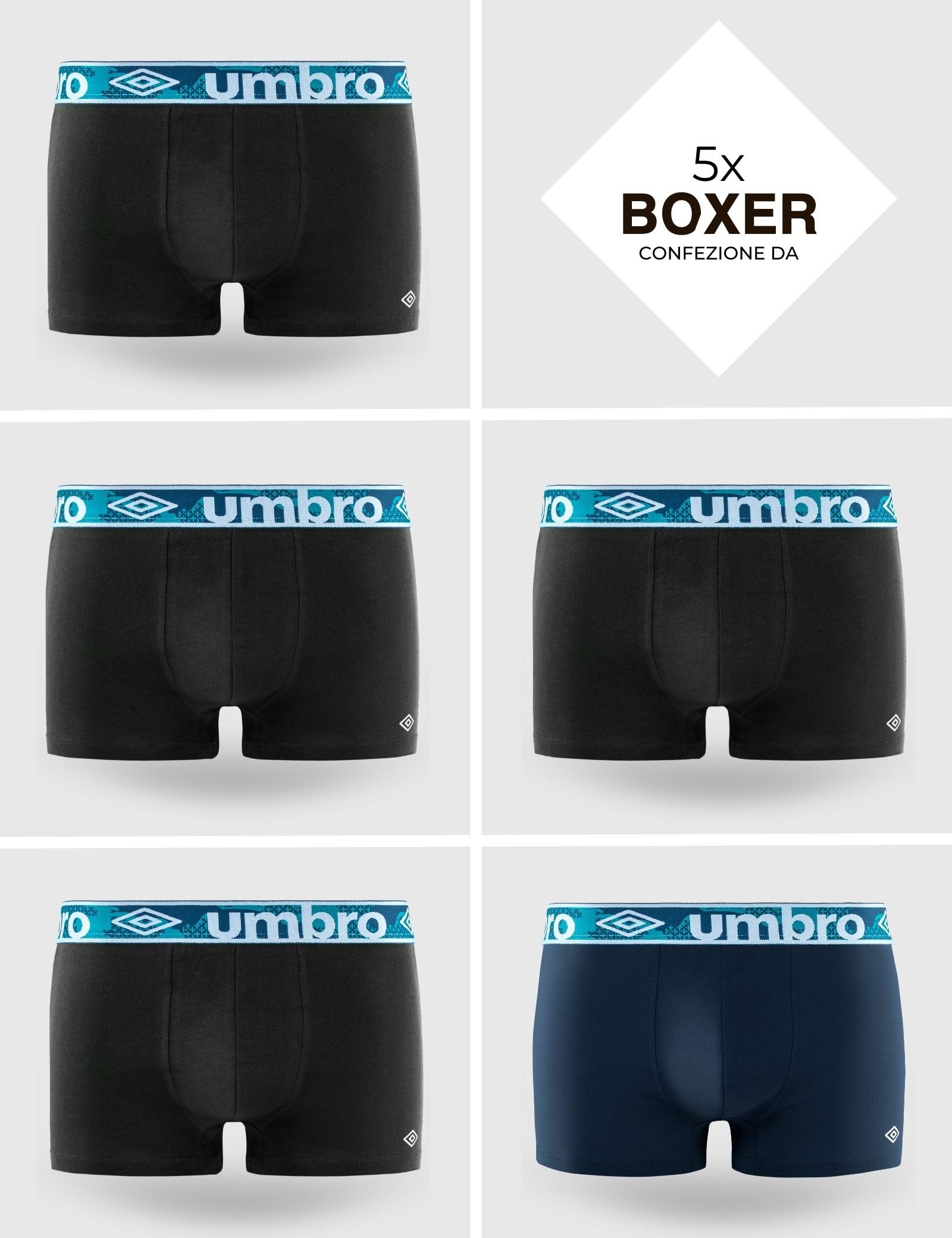 Umbro Boxer (Pacco da 5) Uomo