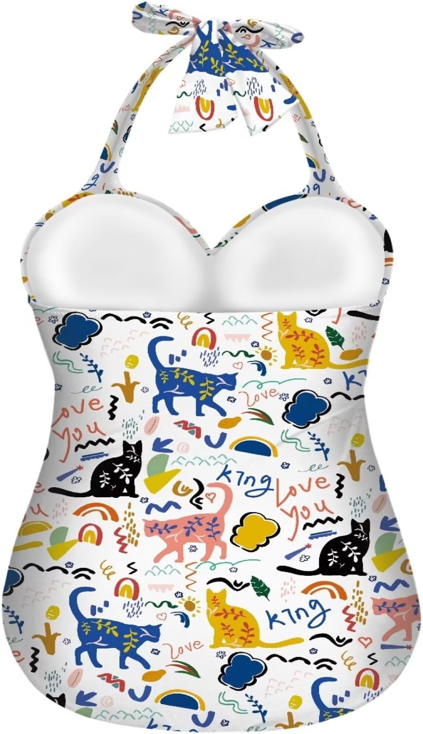 V Neck Swimwear for Women One Piece Swimsuit Polyester Bathing Suit Tummy Control Monokini for Ladies Summer