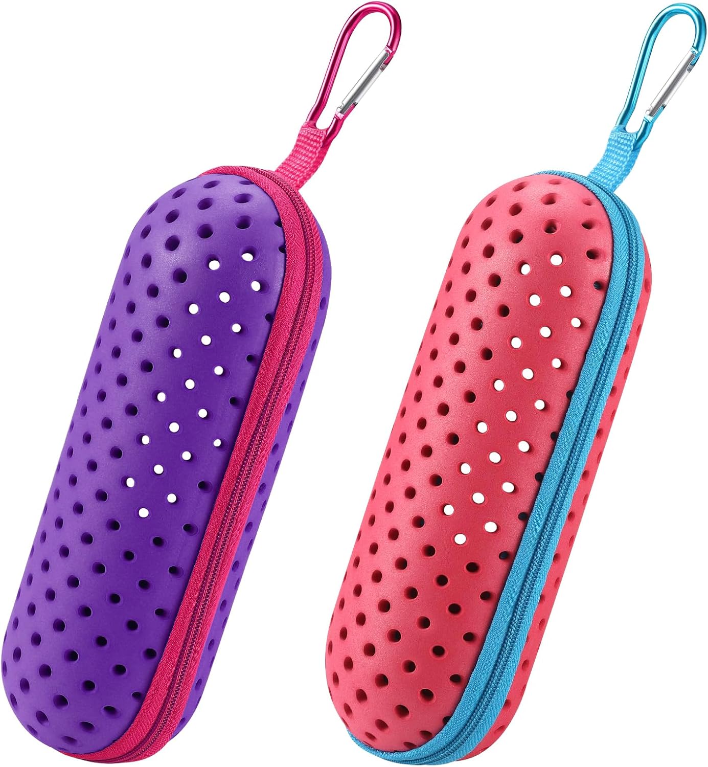 VZZNN 2PC Swim Goggle Case For Swimming Goggles,Silicone Protective Cases with Drain Hole for Goggles,Multiple Colors Goggles