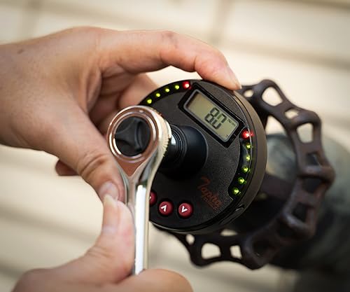 Miniatura 6 de Tools Adaptador de par de ángulo digital de 38 pulgadas, 5-99.5 ft-lbs (6.8-135 N-m) rango de par, rango de ángulo de 1-360, LED y zumbador, memoria