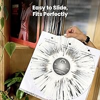 Vista 5 de EVEO 25 fundas interiores de vinilo para discos de vinilo – Papel de arroz antiestático LP para discos de 12 pulgadas – Fundas de disco interiores