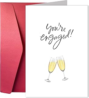 Funny Engagement Cards, Girlfriend Boyfriend Romantic Confession Cards, Fiancé Fiancee Naughty Proposal Cards, Bride and Groom Humorous Invitation Cards, Family And Friends Greetings Cards - Engaged