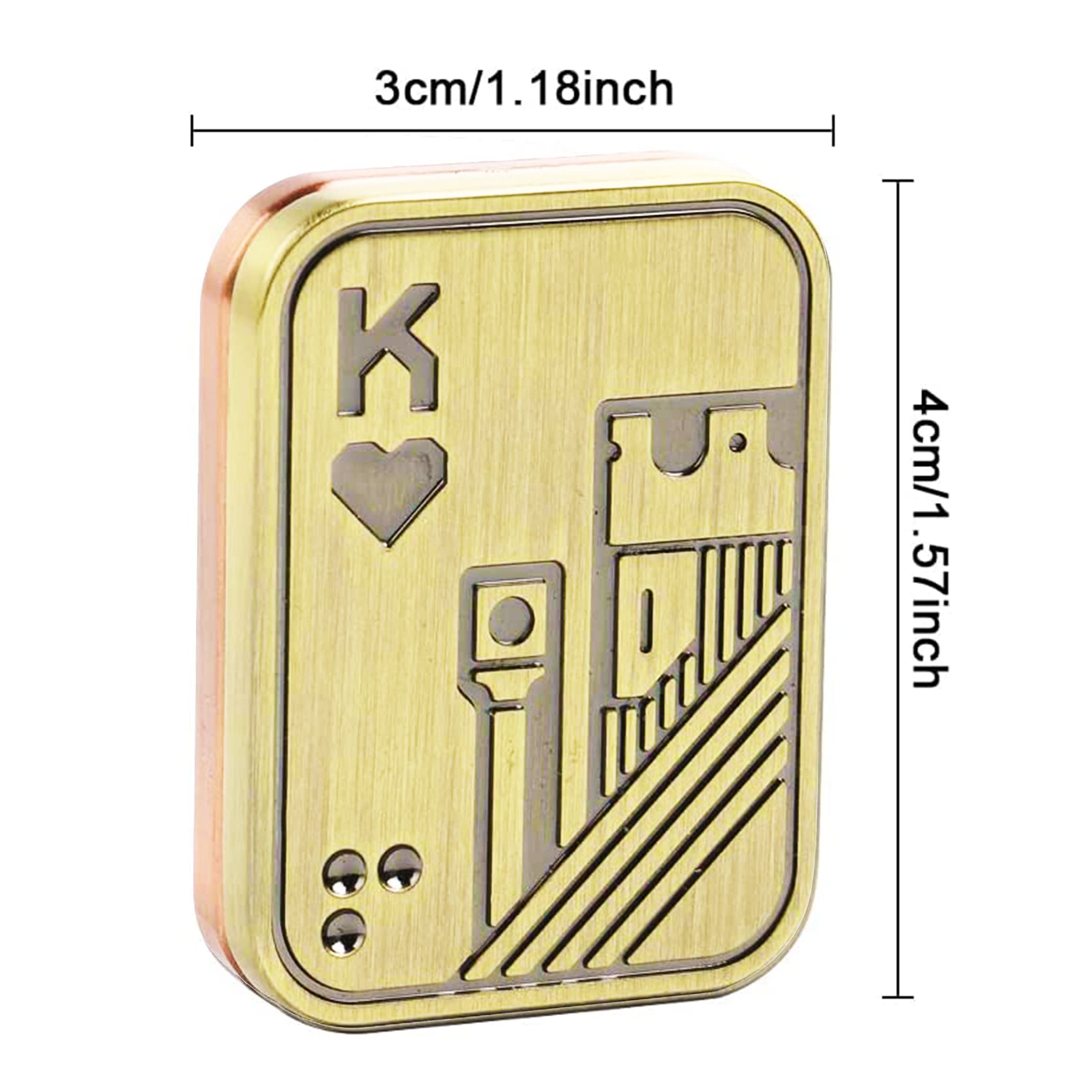 Magnetic Fidget Toys, Metal Poker Push Card Fidget Slider Stress Relief Toy, Metal Magnetic Office Desk Toys Adult EDC Casual Fidget Toy (KK)