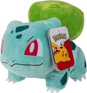 JAZWARES Pokemon – Peluche Bulbasaur, 20 cm, 674 95225