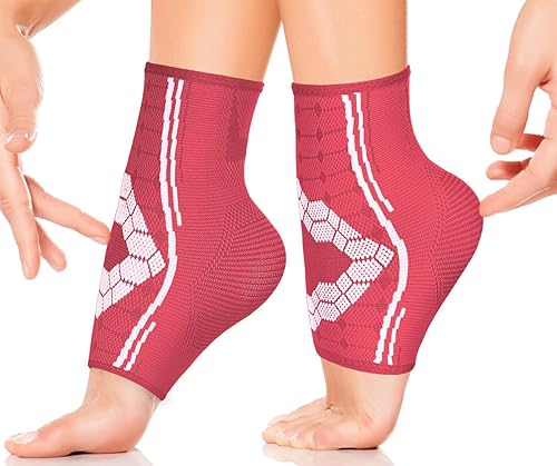 Sparthos - Medias de compresión para tobillo - Alivio inmediato del dolor - Calcetines de para fascitis plantar con soporte de arco - para hombres y