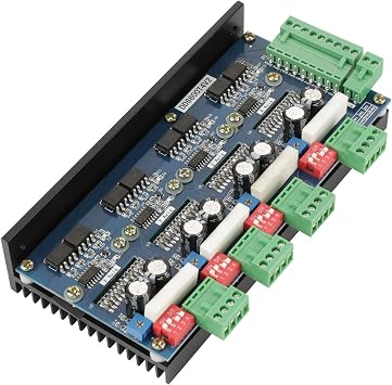 TB6600 Stepper Motor Driver, High Power 4 Axis Controller Board with 05A to 4A Adjustable Current 150KHz Pulse and 116 Microstepping for CNC Router Engraver 1 Pack