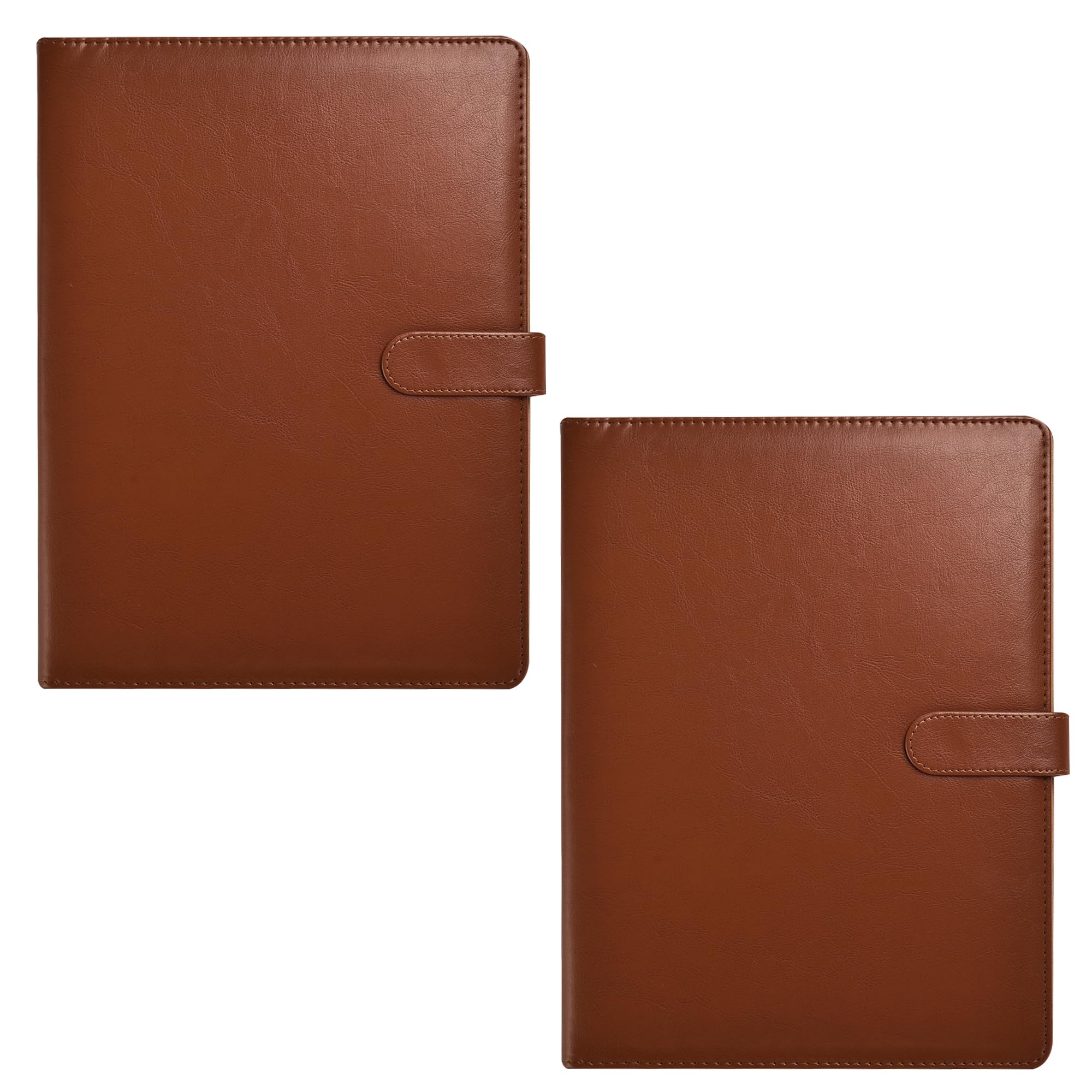Arpan A4 Portfolio Case, Executive Business Document Organizer with Clipboard & Pad,Card Holder for School Office Conference (Brown - Pack of 2)