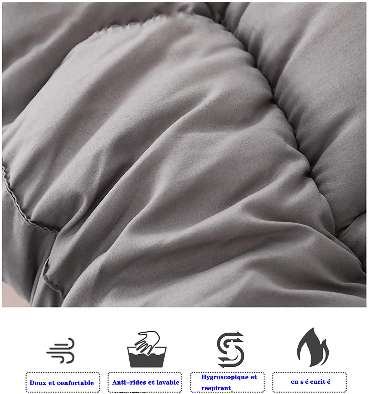 mozhixue Protege Matelas |Tatami Japonais Futon | Moderne Tapis Futon Double ​Antidérapant ​Et Respirant, Dortoir Familial Premium Housse Matelas Matelassé Epaisseur 10Cm,Gris a,150X200cm