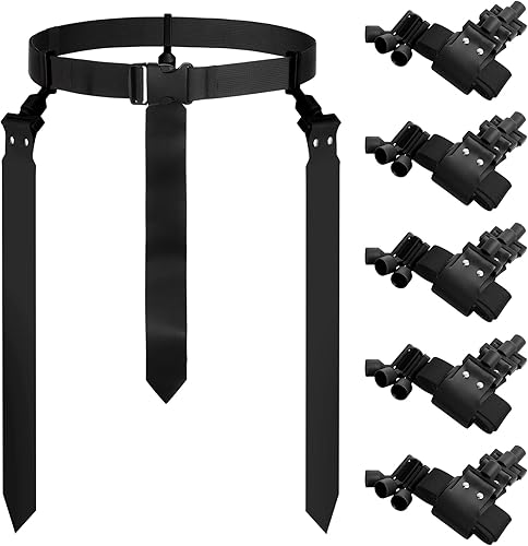 Junkin Juego de cinturones y banderas de fútbol para 6 jugadores, cinturón de fútbol ajustable con 3 banderas por cinturón para niños, adolescentes