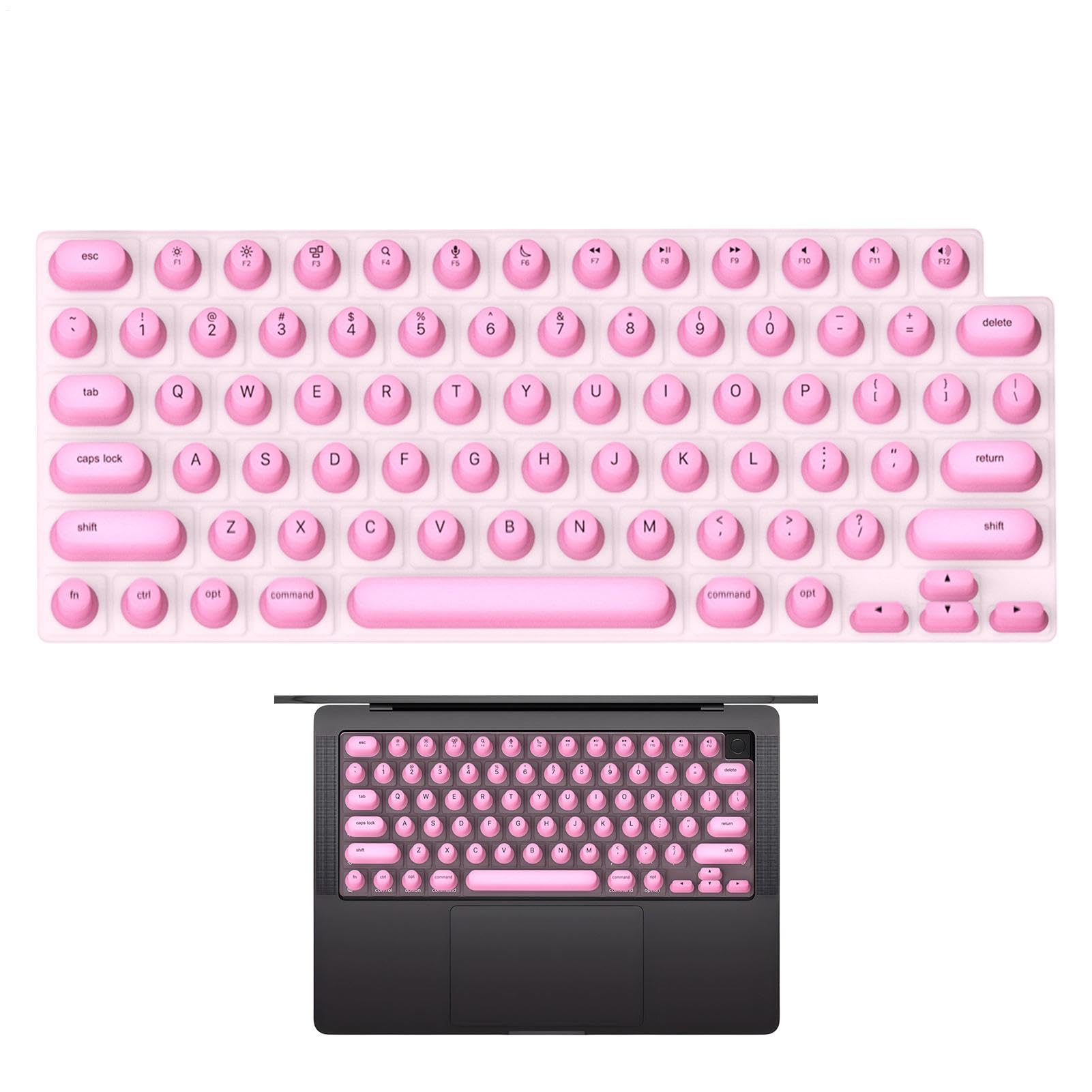 Cubierta de teclado para uñas largas impermeable de silicona flexible 8