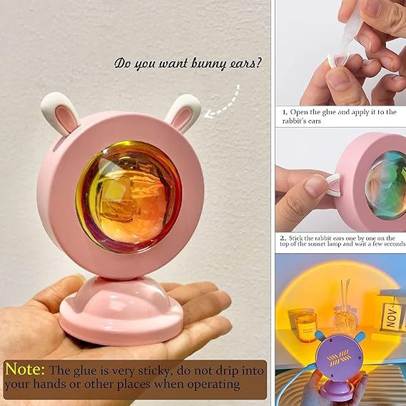 Joyzzz Gün Batımı Lambası, LED Işık Gece Işıkları Projektör, 16 Renk Gün Batımı Lambası Güneş Işığı Projeksiyon Lambası, Yatak Odası Dekoru için Gün Batımı Işığı, Parti, Tiktok Live, Oda Dekoru