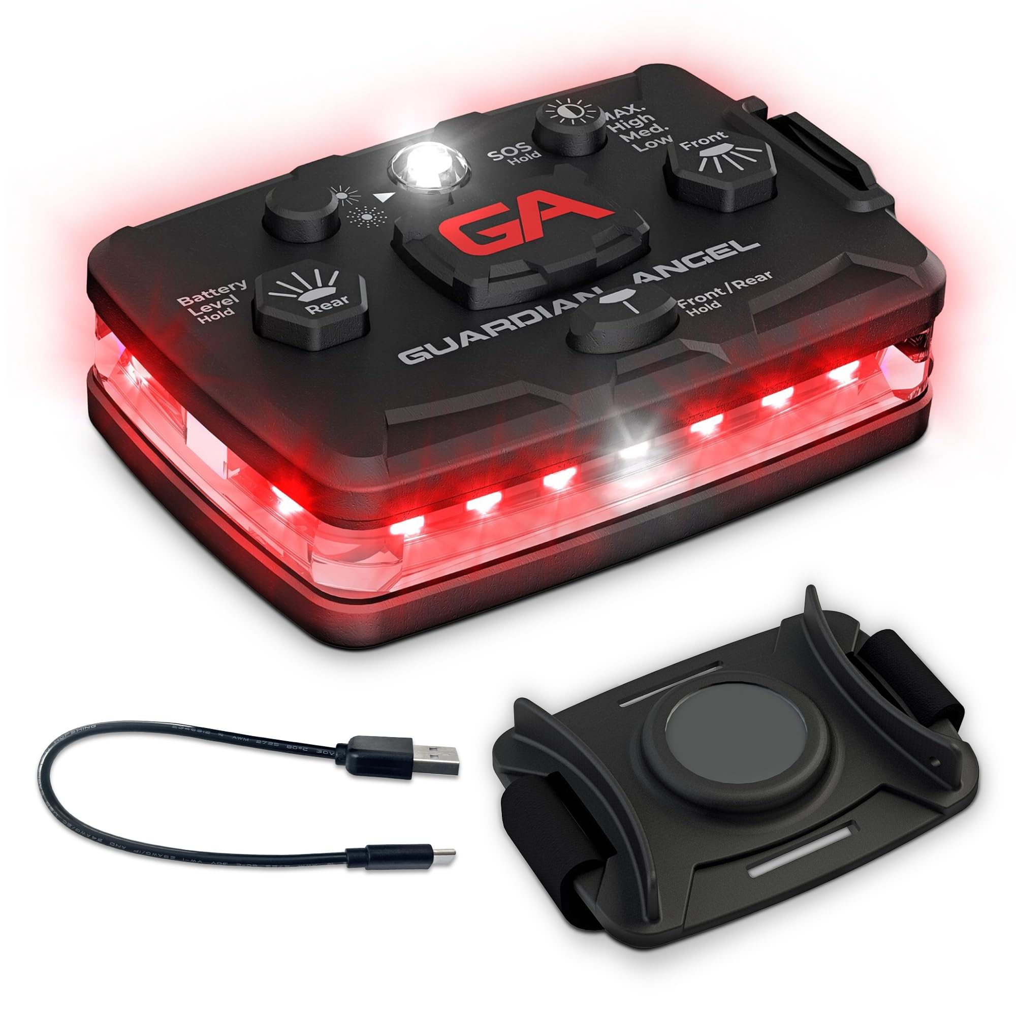 Guardian Angel Elite Safety Light - Red Front &amp; Red Rear