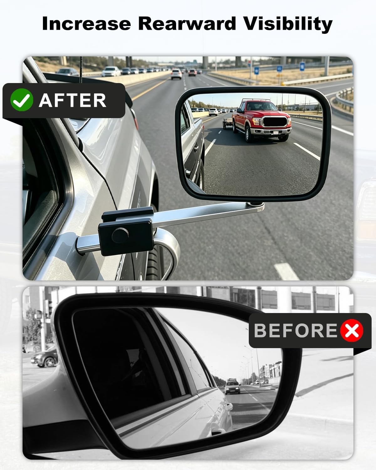 Towing Mirror Extend Kit Fit for Ford F150 F250 F350 F450 1980-1996