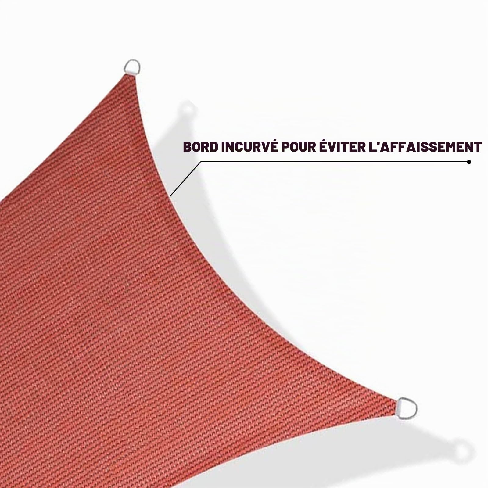 Sunny Guard Voile d'ombrage Triangulaire Terra Anti-UV pour Jardin, Cour, terrasse, Jardin, activités et installations de Plein air (Nous fabriquons des Tailles personnalisées) 4,8 x 4,8 x 4,8 m