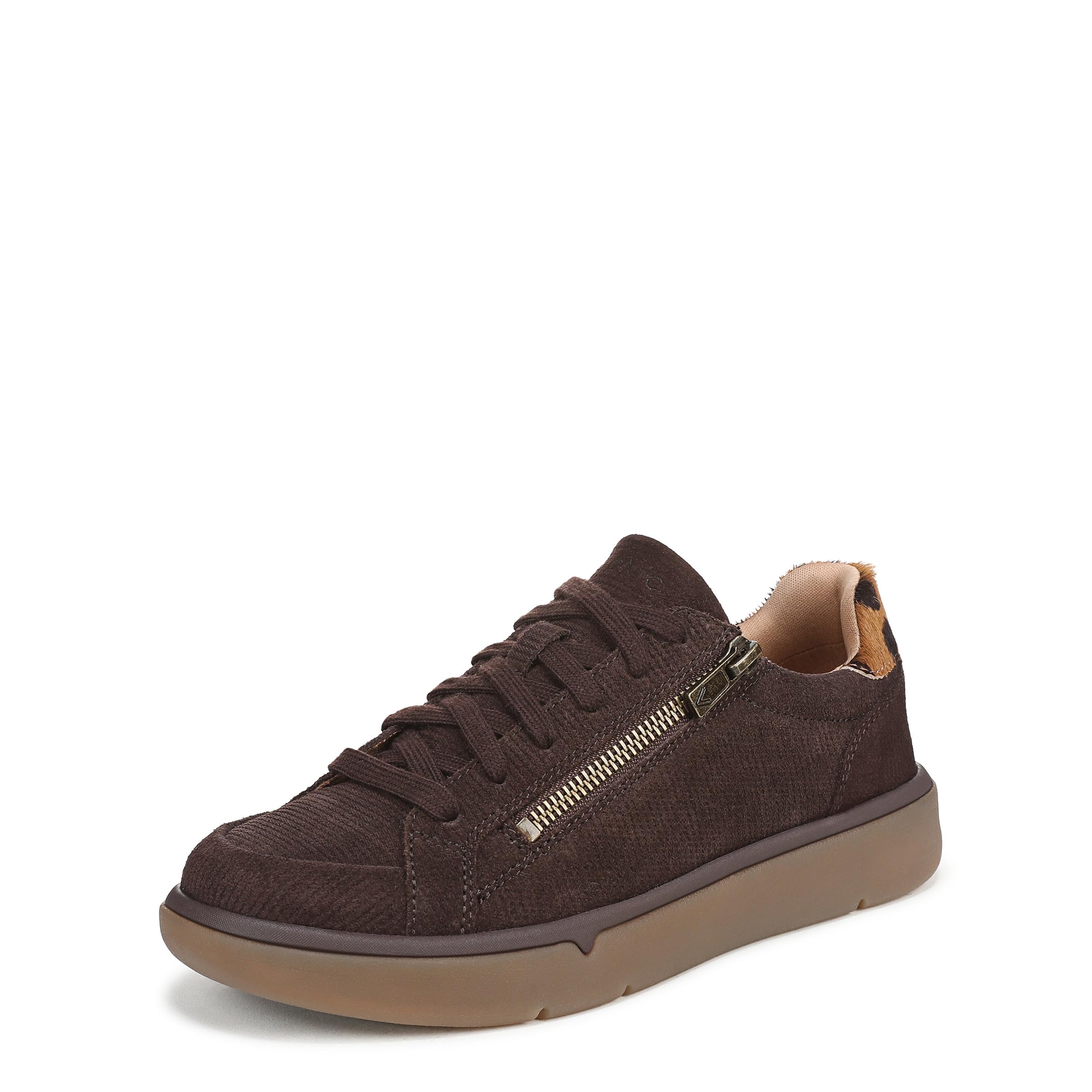 Vionic Women's City Walk Axs Sneaker Chocolate Ganache Suede 6.5 W
