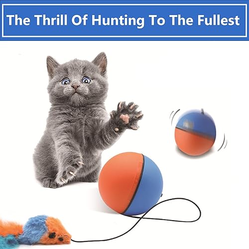 Miniatura 5 de Pelota de juguete interactiva para gatos con sensor de movimiento, alfombra automática para gatos, diseño duradero y divertida, juguete de juego