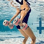 Haltères aquatiques, 2PCS haltères en mousse pour exercices aérobiques aquatiques, résistance en piscine, équipement d'exercices de fitness aquatique pour la perte de poids