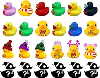 Christmas Rubber Duck Advent Calendar Toys, Funny Christmas Advent Calendar Toys, Rubber Christmas Advent Countdown Toys, Excited Countdown Advent Calendar, Ducks Christmas Calendar For Kids Celebrati