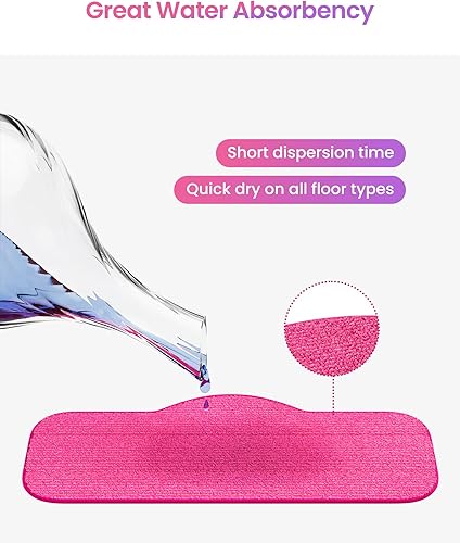 Miniatura 4 de Schenley Paquete de 6 almohadillas de microfibra para limpiador de trapeador de vapor, almohadillas de repuesto lavables y reutilizables, accesorios