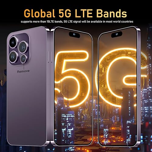 Miniatura 3 de Huness 14PROMA X - Teléfono celular desbloqueado, batería de 6800 mAh, pantalla HD de 6.82 pulgadas, teléfonos desbloqueados, 16+512 GB Android 14