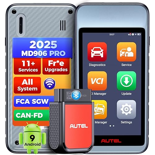 Autel MaxiDiag MD906PRO MD906 Pro OBD2 Scanner: 2025 2.0 of MD802Pro MD806 MD808 Pro, BT Wireless Full Systems Diagnostics, 11 Service Oil Reset Bleeding Injector SAS etc, FCA SGW CAN FD, Free Update