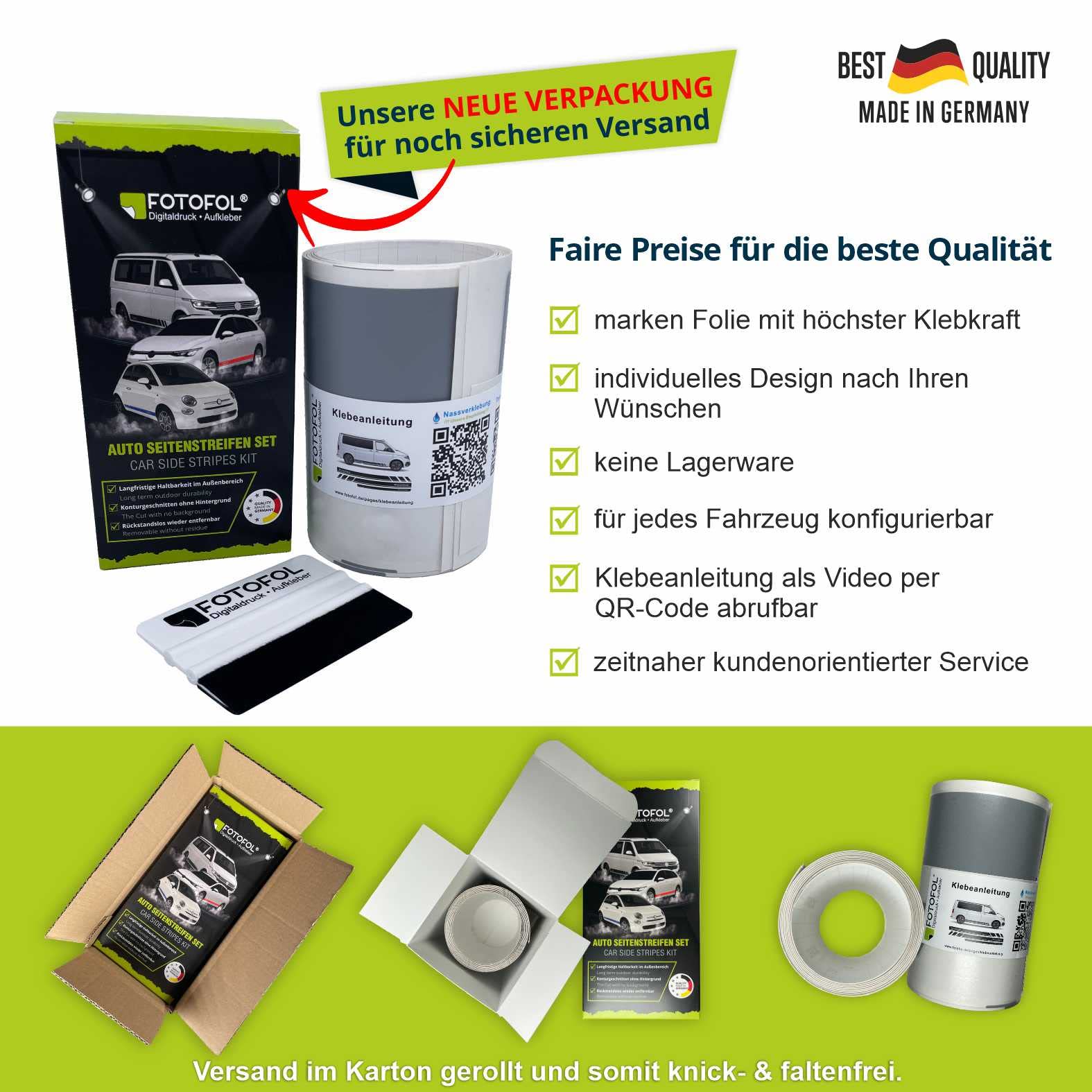 ORAFOL Strisce autoadesive laterali per autovettura, adatte per VW T6.1, T6, T5, Multivan, Bulli, adesivi laterali