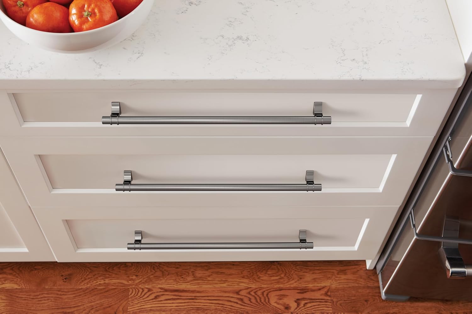 Amerock Davenport 12-5/8 inch (320mm) Center-to-Center Gunmetal Cabinet Pull, BP36698GM