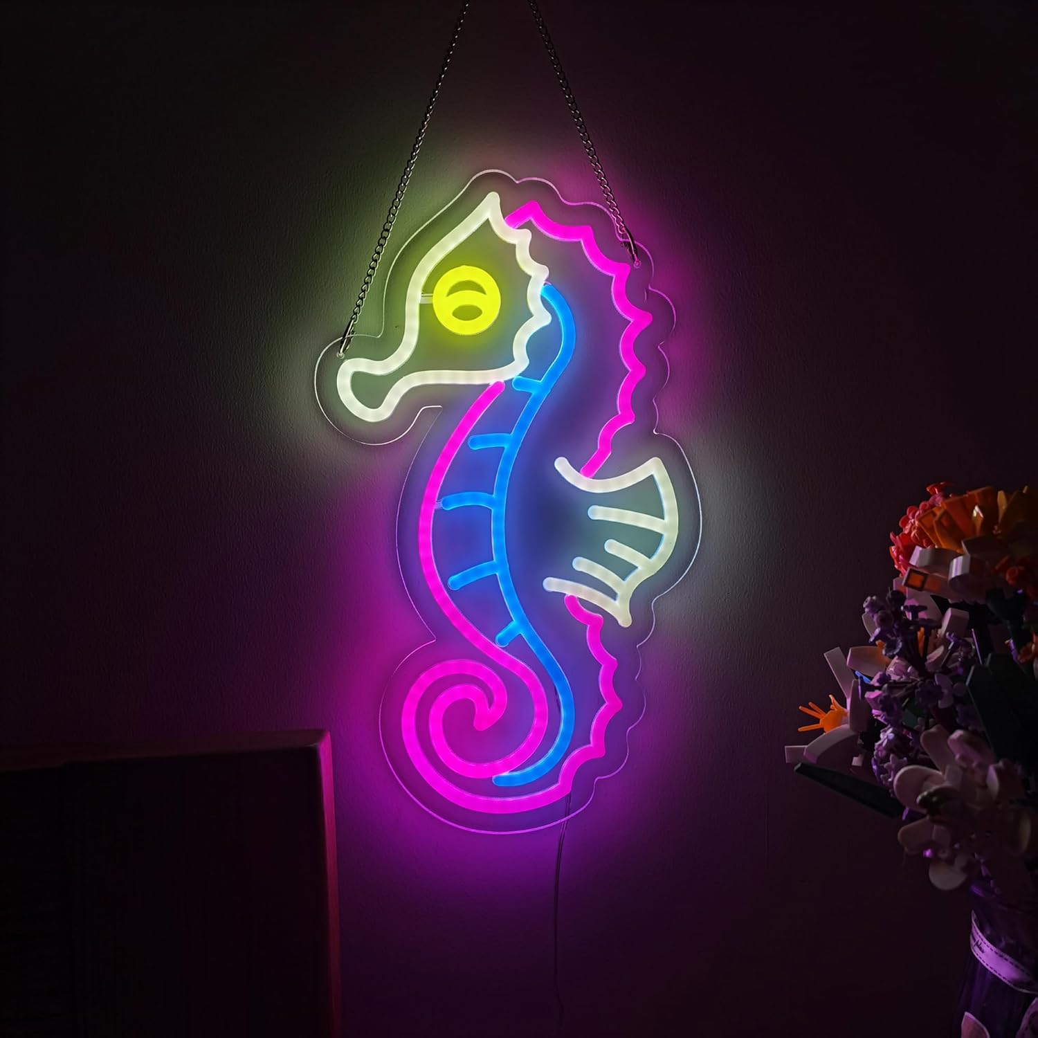 Novelty Seahorse Neon Sign Art Wall Lights for Business Beer Bar Club Bedroom Windows Glass Hotel Pub Cafe Wedding Birthday Party Gifts - Image 2