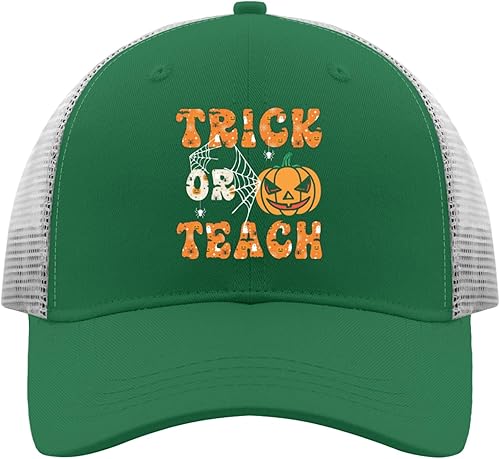 Sombrero de malla Helloween Negro Snapback Sombreros para Hombres Sombreros Snapback Trick Or Teach Quick Dry Sombreros de tenis