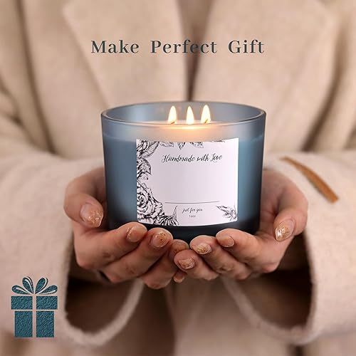 Miniatura 27 de Paquete de 6 tarros de vela de vidrio con tapas (16 onzas, transparentes) – Tarros de vela grandes para hacer velas de 3 mechas – Tarros de velas