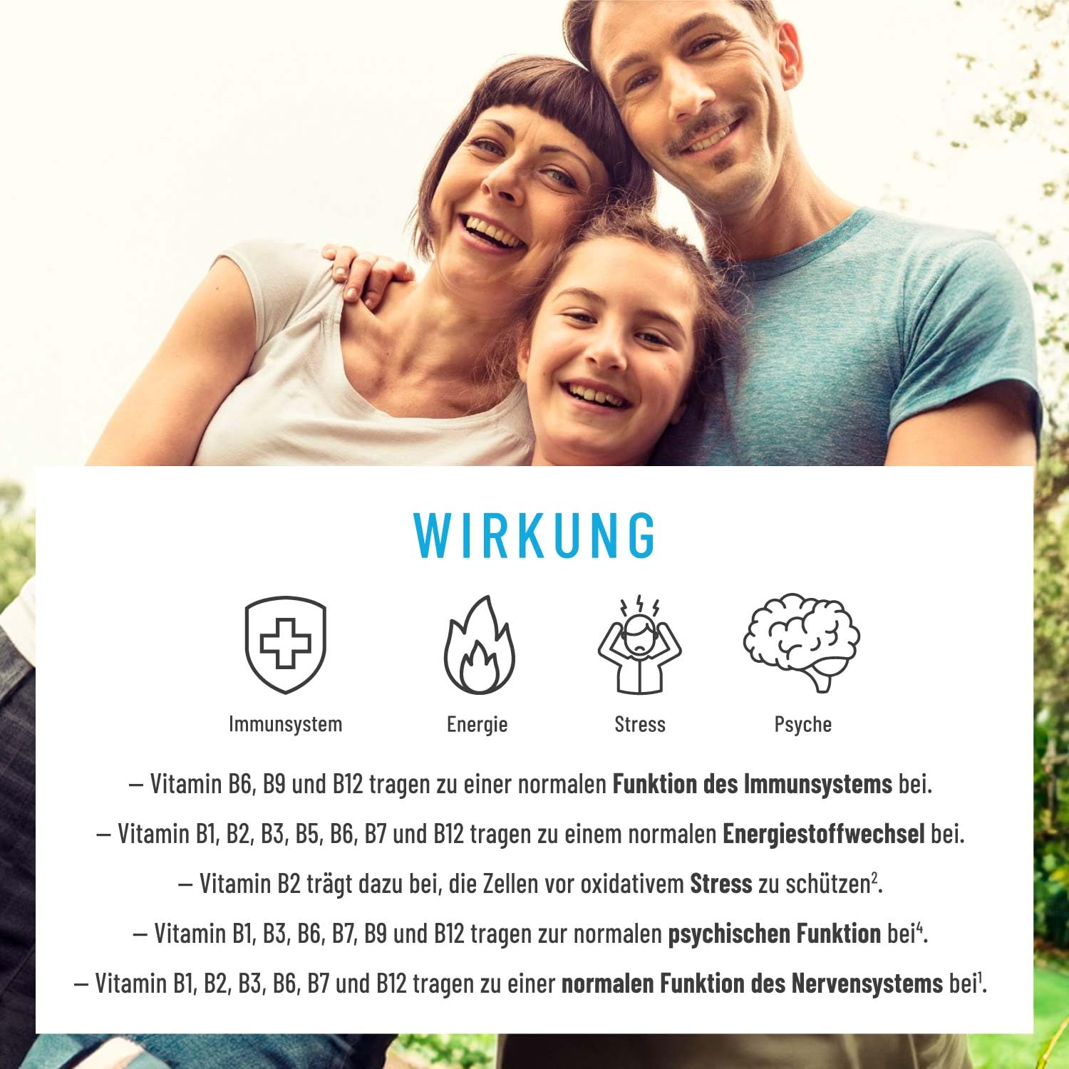 Vitamin B Komplex (B1-B12) mit 3 Kofaktoren aktiv - Alle 8- B Vitamine - B Vitamin Komplex hochdosiert mit Cofaktoren - Nervenstark *