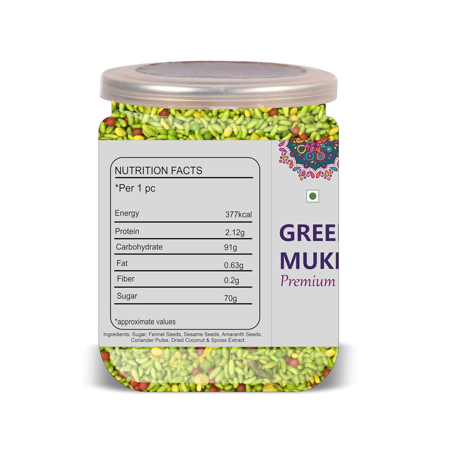 CHATOKDE Green Mukhwas 300 Gram Airtight Container image 2