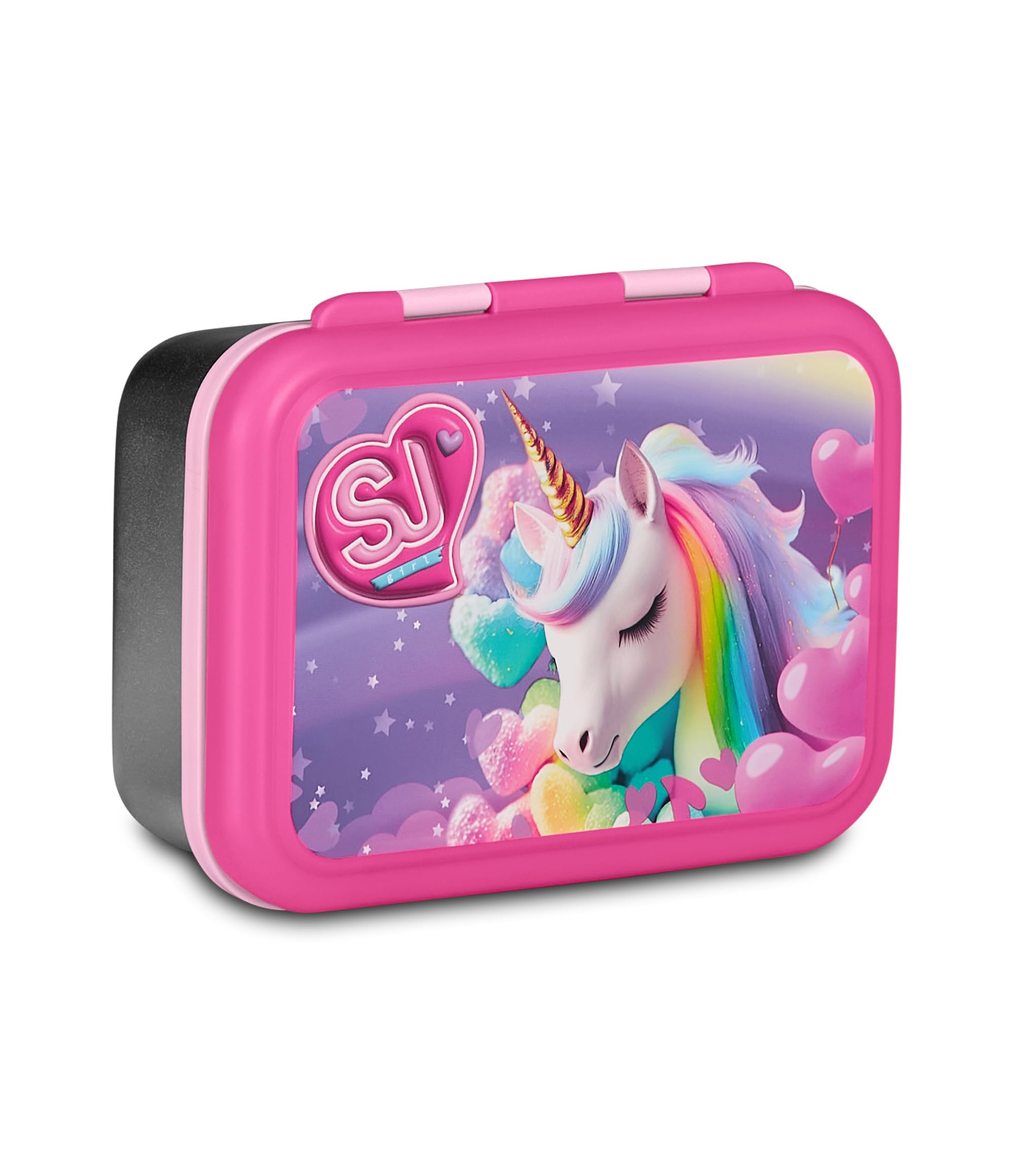SJ Gang Style JAM Gang School Lunch Box, Fuchsia, 0.85 litres, Kindergarten and Elementary School, Girl