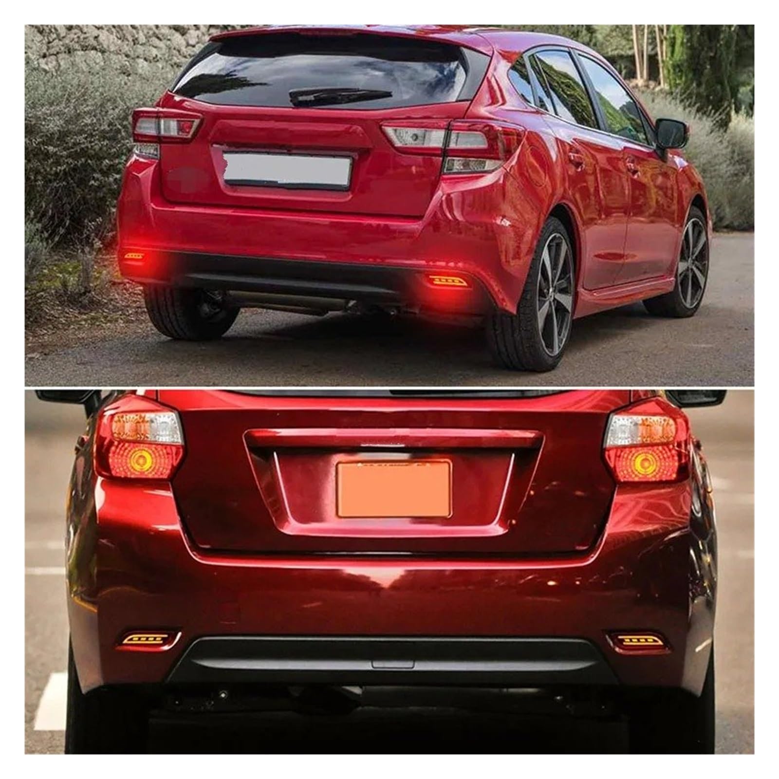 Pilotos Traseros coche Para Subaru Para Impreza Para WRX Para STi XV Para Crosstrek Reflectores Parachoques LED Luces Antiniebla Traseras 12 V(Smoked Lens)