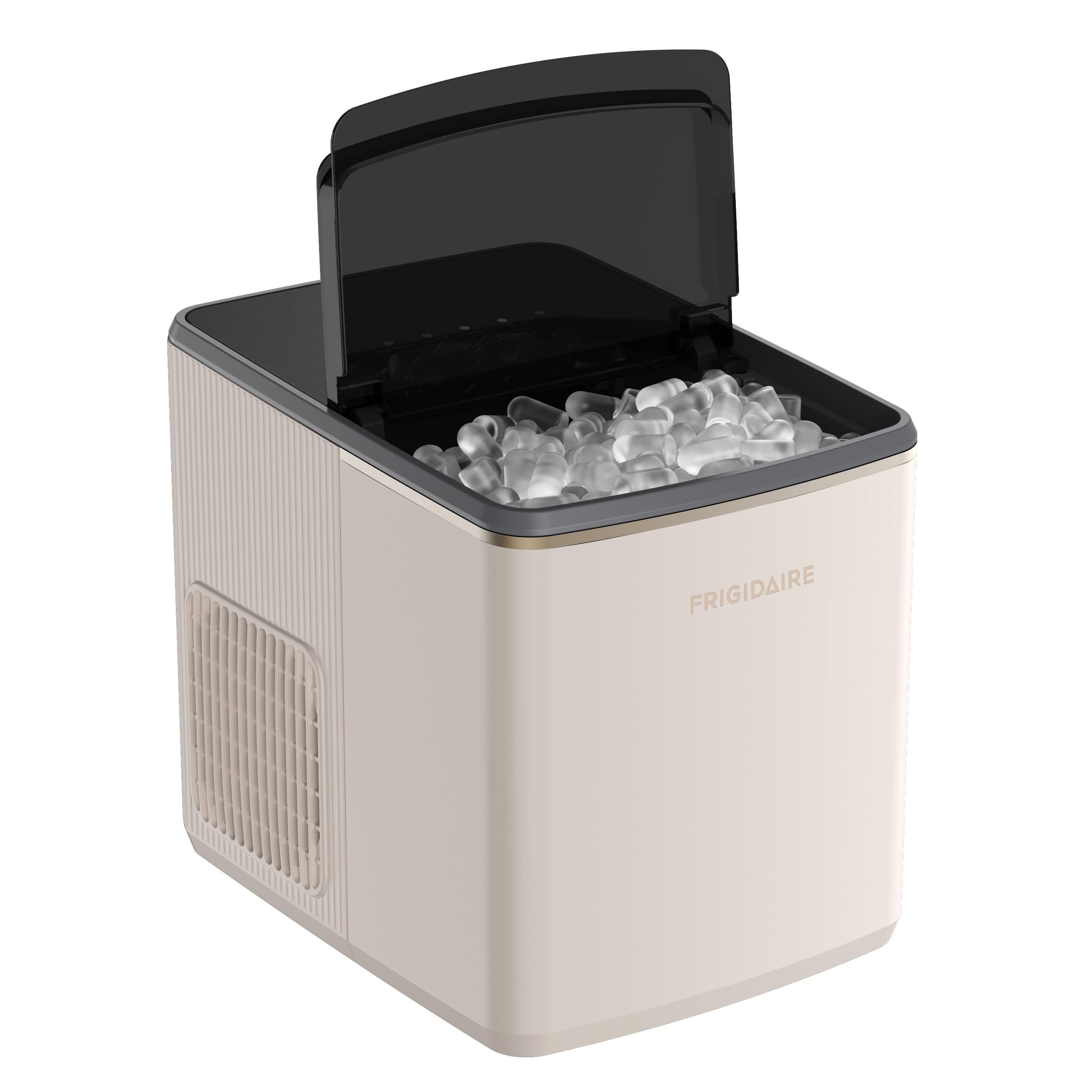 Frigidaire, Countertop Ice Maker, 26 lbs per Day – Fast Bullet Ice Making Machine with Touch Display, 9 Pieces in 7–15 Minutes, Portable Ice Machine for Home Kitchen, Office & RV, Vanilla on Fridge.com