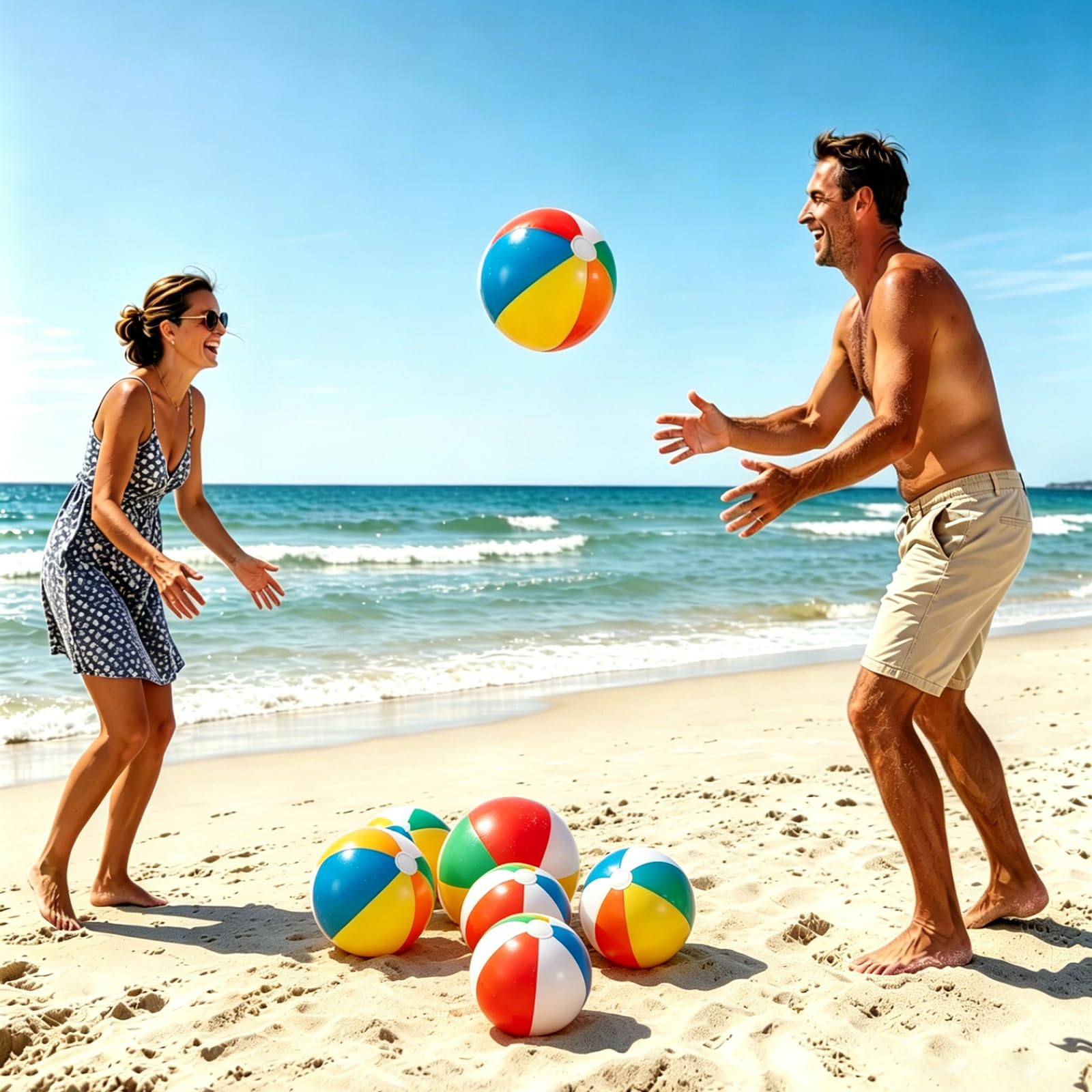 Pelotas Playa Hinchables 6 Piezas Coloridas Bolas Agua Inflables Verano Piscina Fiesta
