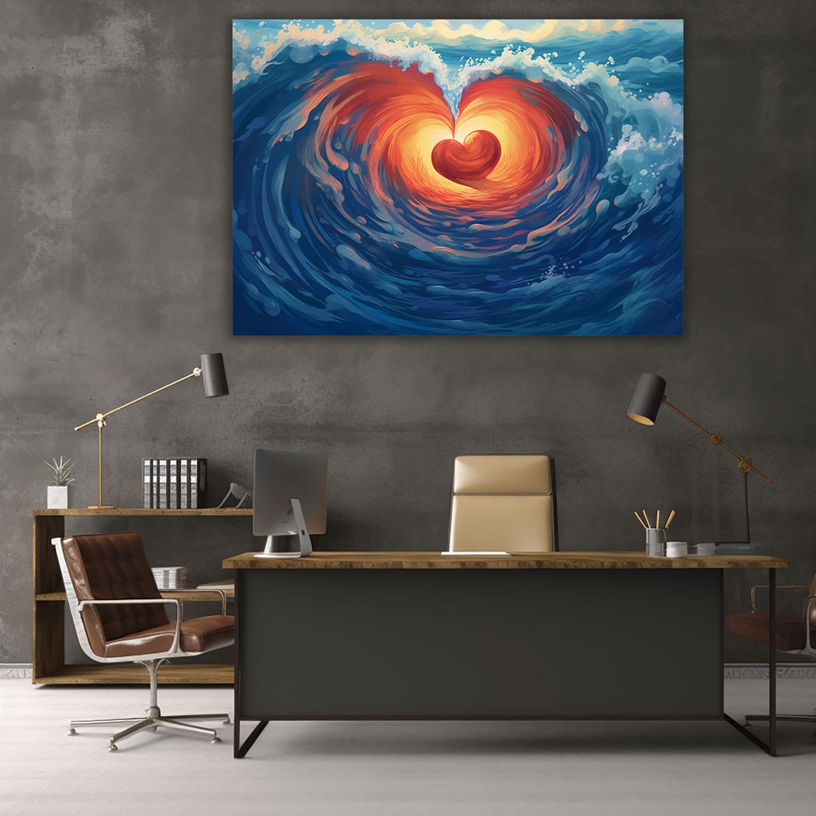 穏やかな波の絵　油絵　インテリア　オーシャン　原画　海 穏やかな波の絵 油絵 インテリア オーシャン 原画 海