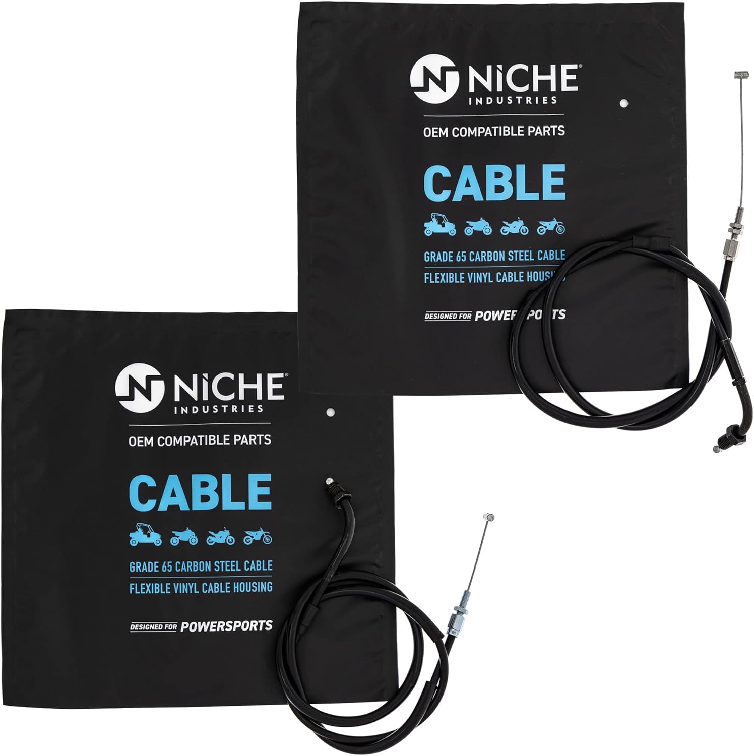 NICHE Push Pull Throttle Cable Set for Honda CMX250C CMX250CD CMX250C2 CMX450 17910-MB1 17920-393-000