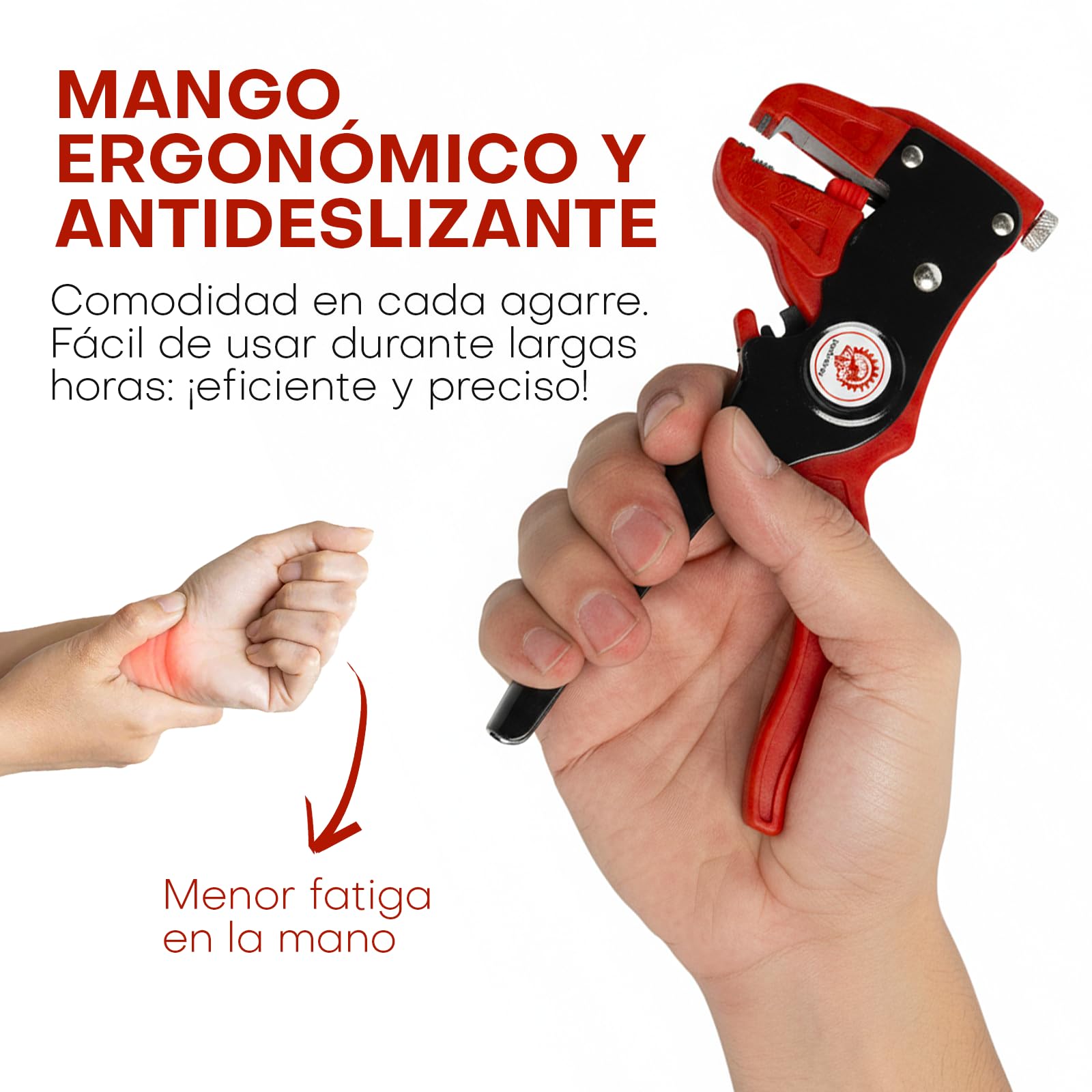 Samos® Pelacables Automático Profesional 0,2–6mm², Pelador de Cables Eléctricos Multifunción 2 en 1, Wire Stripper Preciso para Electricista, Herramienta Corte y Pelado Cable
