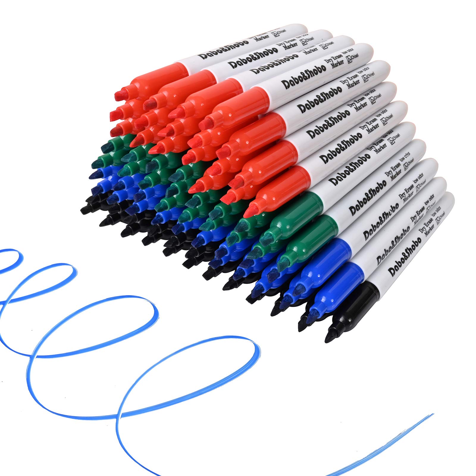 Pennarelli per lavagna bianca, 72 pezzi, 4 colori a punta fine, perfetti per scrivere su lavagne bianche, specchi, vetro, scuola, ufficio, casa, ecc.